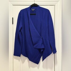 Eileen Fisher Royal Blue Cardigan with Snap Closure - NWOT